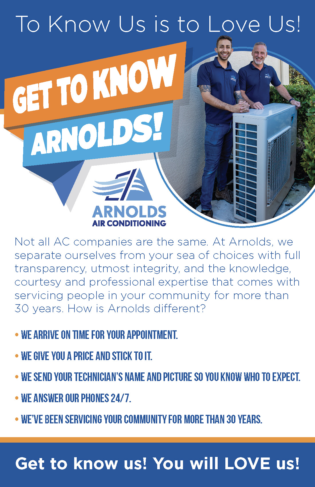 Arnold's Air Conditioning 8 ARN-19485 Handout Sales Tool for Techs_B_Page_1